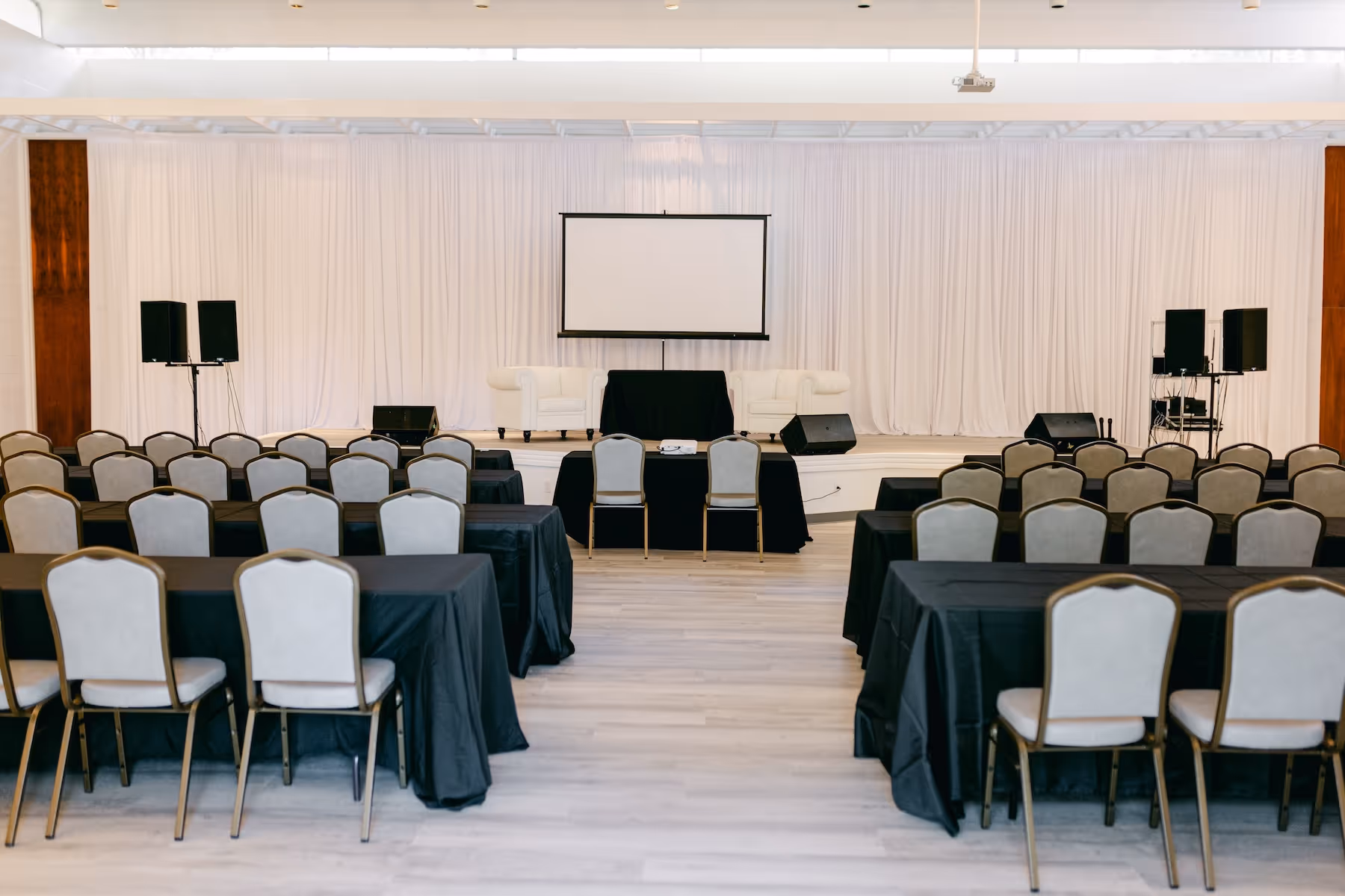 Event space with classic architectural details