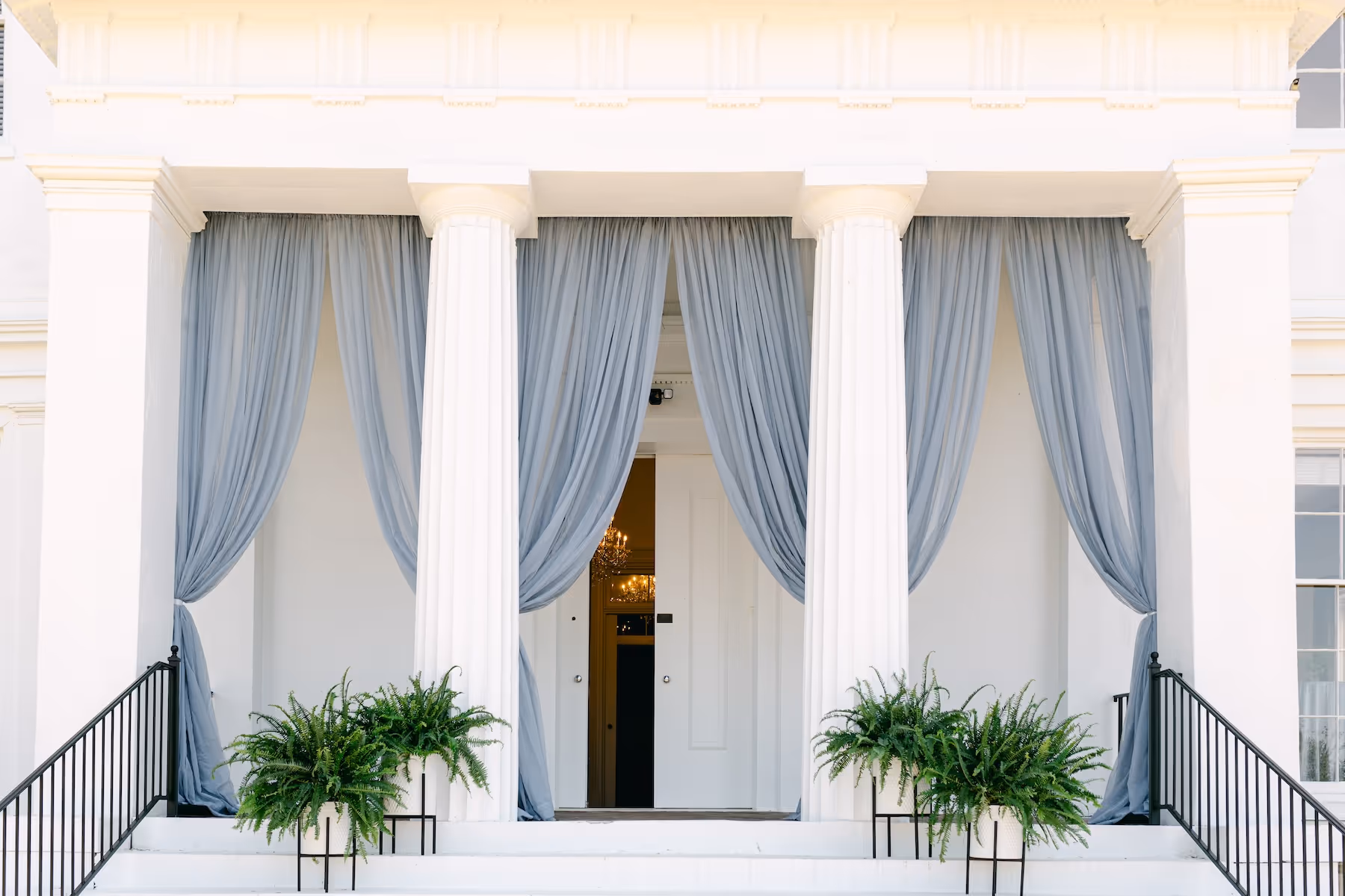 Historic venue interior with modern event staging